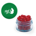 Twist Top Container w/ Green Cap Filled w/ Cinnamon Red Hots